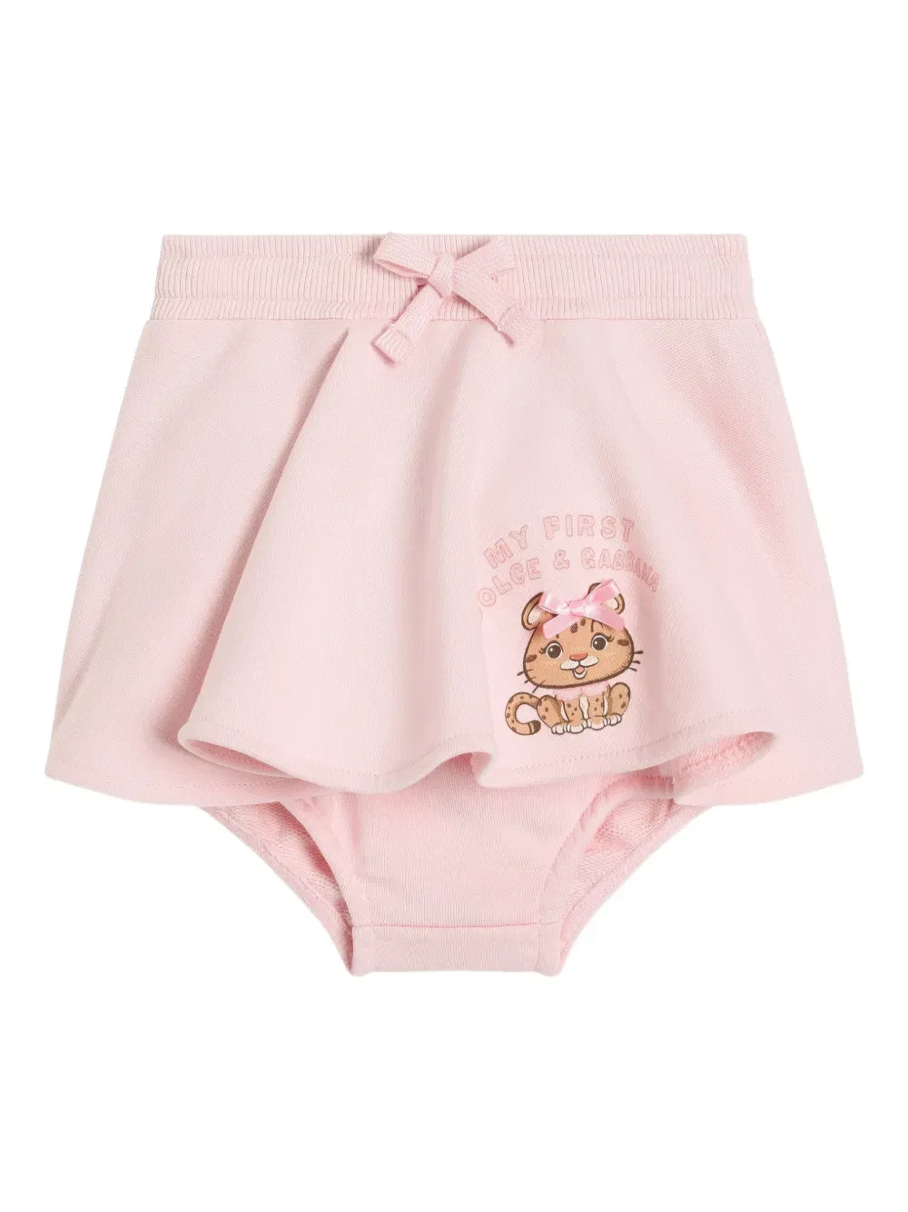 Юбка с графическим бантом Dolce & Gabbana Kids, розовый