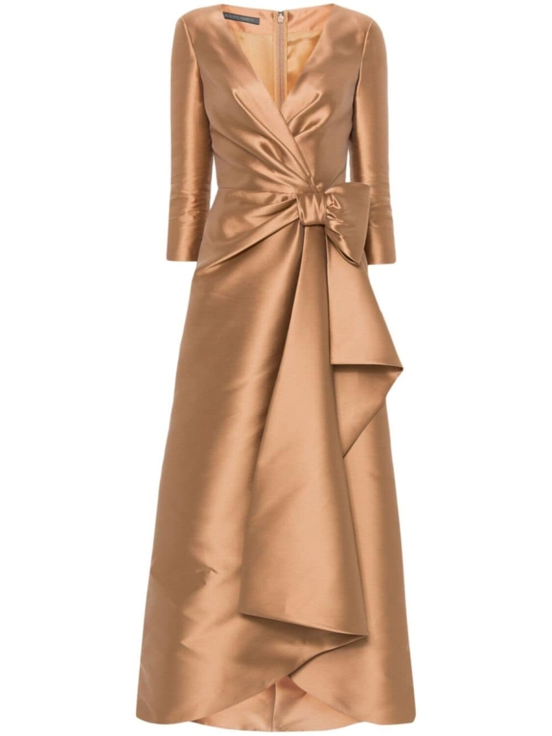 

Alberta Ferretti платье макси с бантом, коричневый