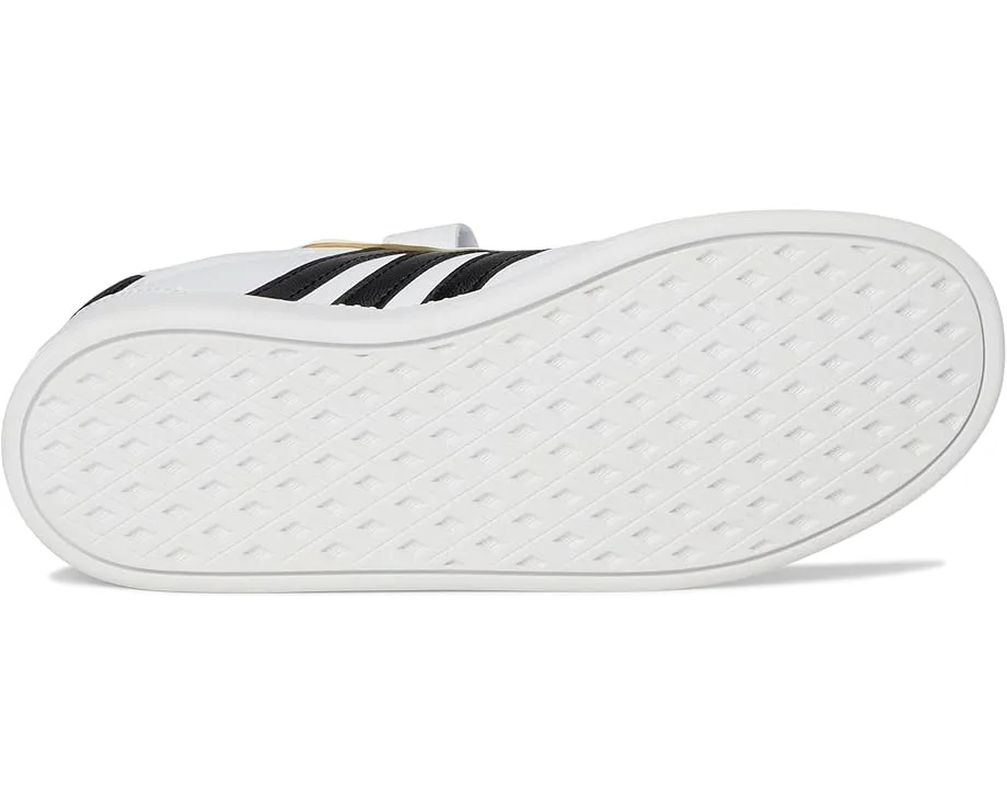 Кроссовки Adidas Kids Breaknet Sleek Shoes (Little Kid), White/Black/Orange Tint — фото 3
