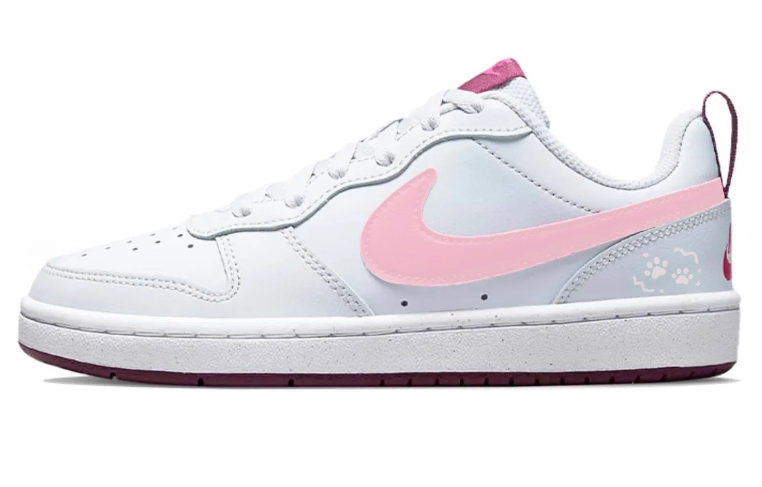 Кроссовки для скейтбординга Court Borough Abrasion Resistant Low top Women's Nike, Gray Pink