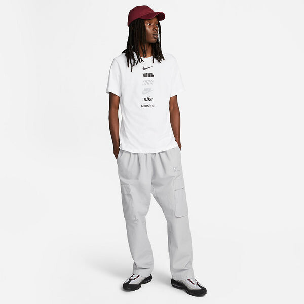 Футболка Nike Multi Stack Logo T-Shirt 'White', черный — фото 3