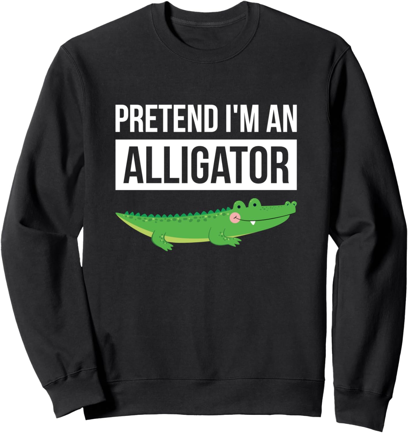 

Простой костюм на Хэллоуин: толстовка с надписью «Я аллигатор» Shirtbooth: Halloween 2019, черный