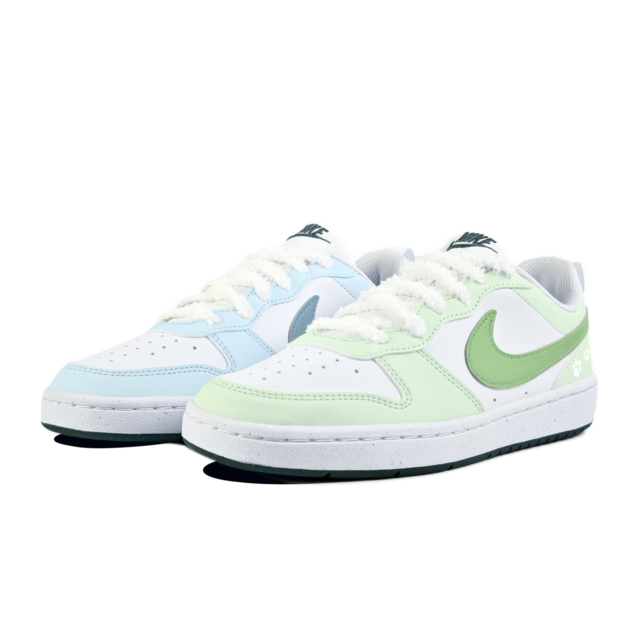 

Кроссовки Court Borough Low Recraft Bg с противоскользящим износостойким низким верхом для детей и подростков Nike, зеленый/синий