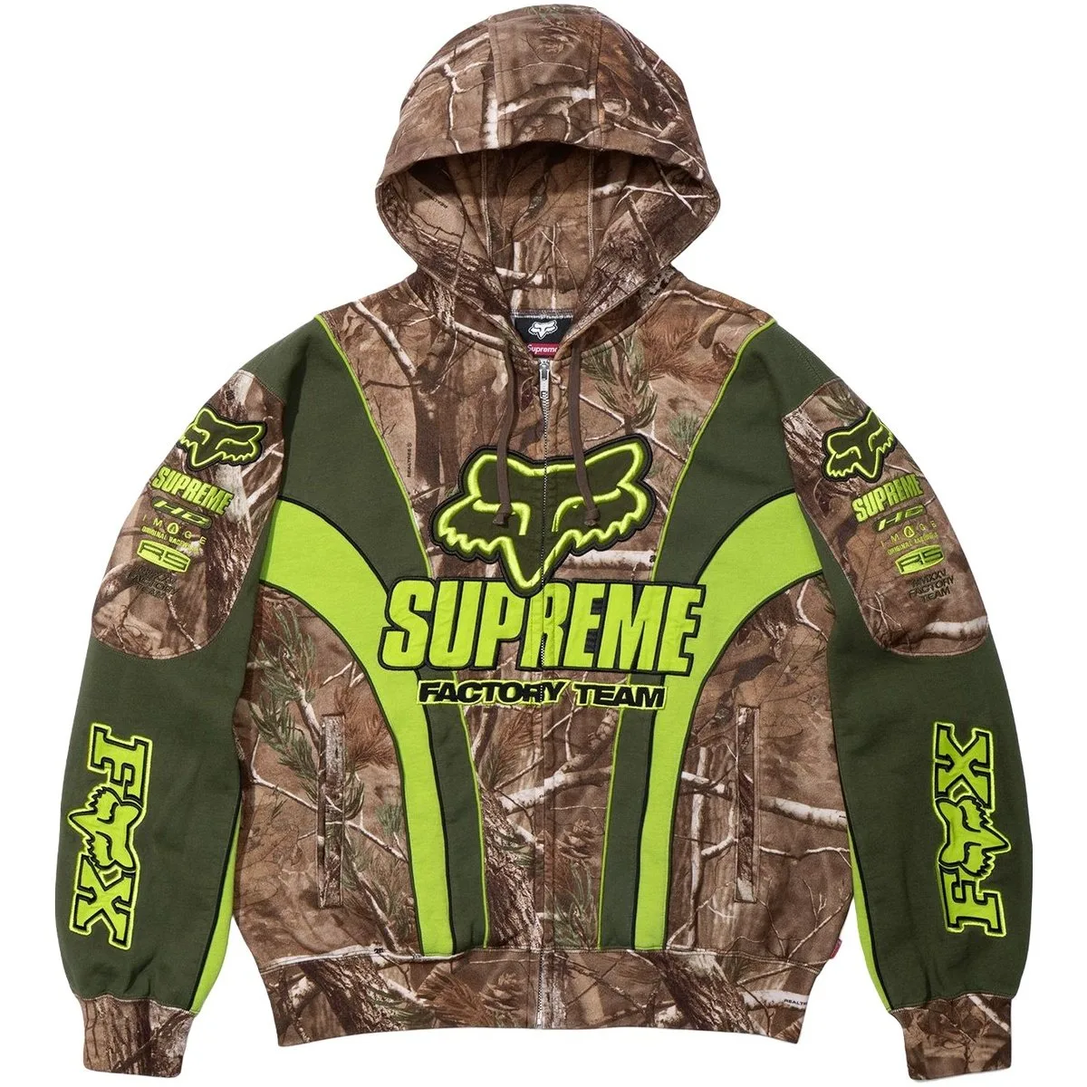 Толстовка с капюшоном на молнии Fox Racing Supreme, коричневый