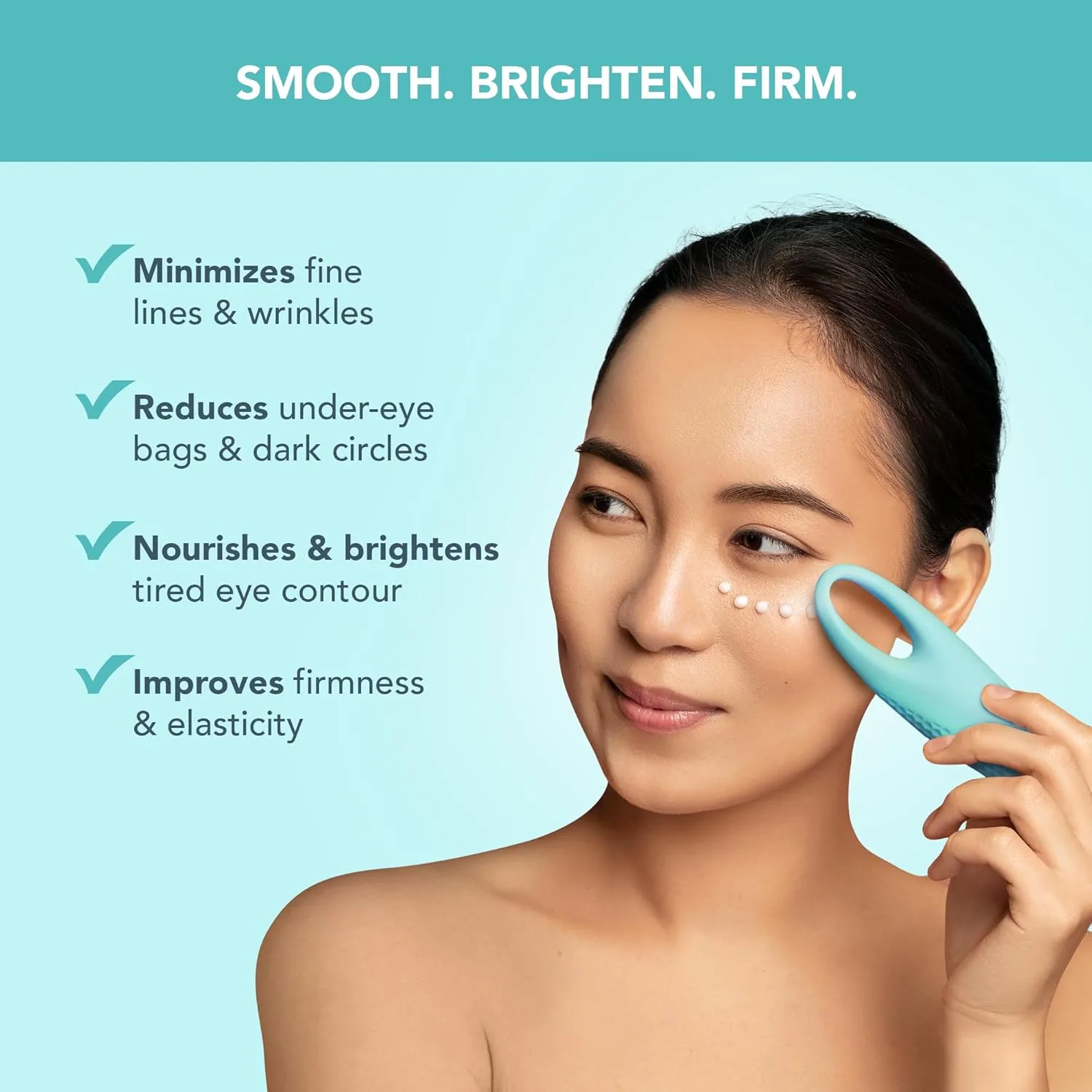 FOREO IRIS C-концентрированный осветляющий крем для глаз от темных кругов и отеков - корректор под глазами с гиалуроновой кислотой, антиоксидантами, веганский, дорожный размер, для всех типов кожи, 14 г — фото 2