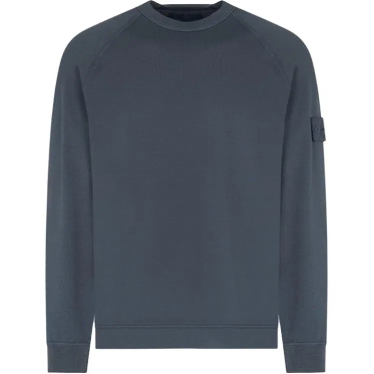 Свитшот с круглым вырезом patch STONE ISLAND, Slate Blue