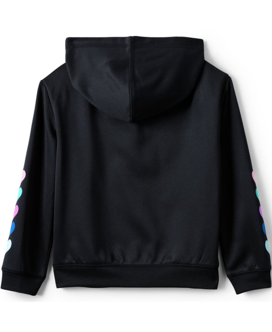 Детская спортивная толстовка с длинным рукавом Lands' End, Black multi hearts — фото 2