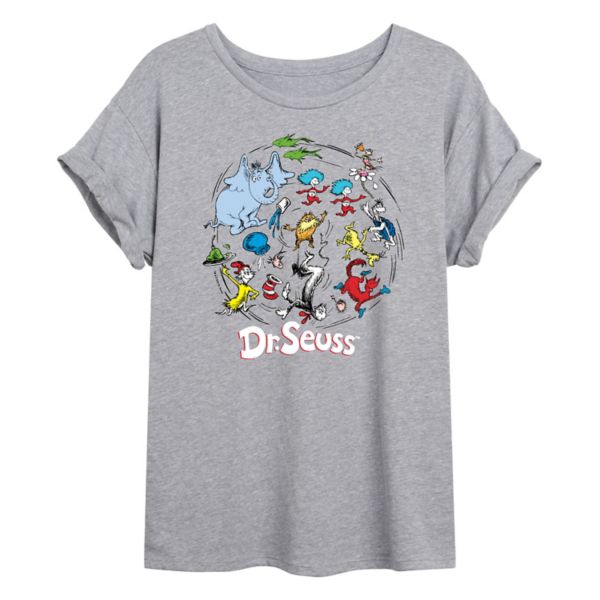 

Детская оверсайз футболка с персонажами Dr Seuss Licensed Character, серый