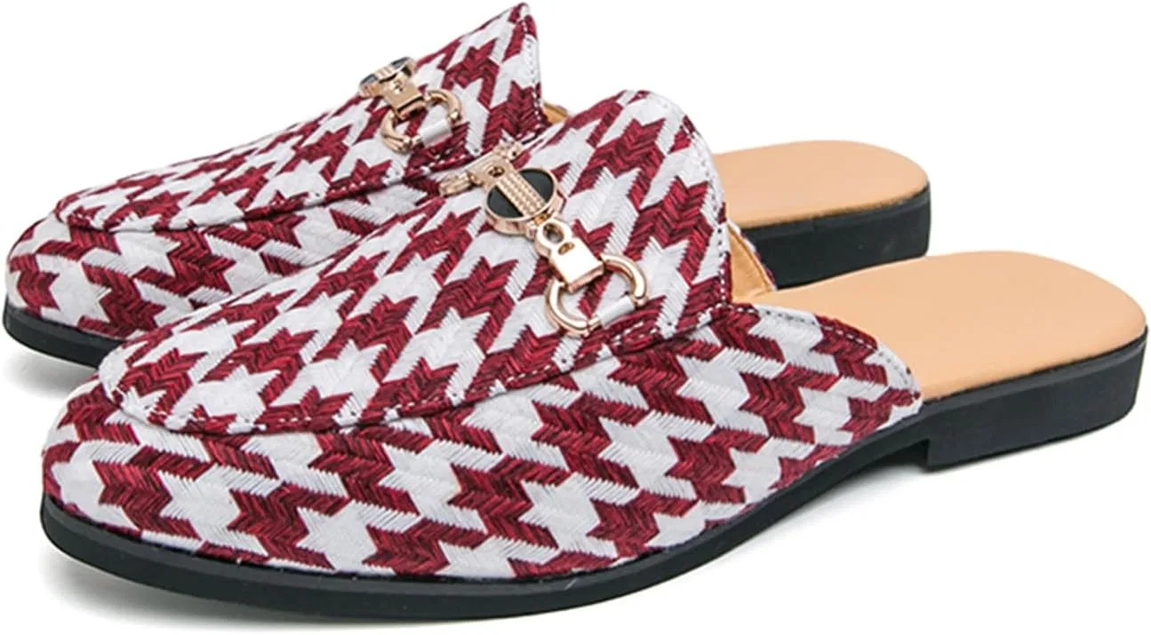 Мужские мюли Loafers, красные JSDWNDO