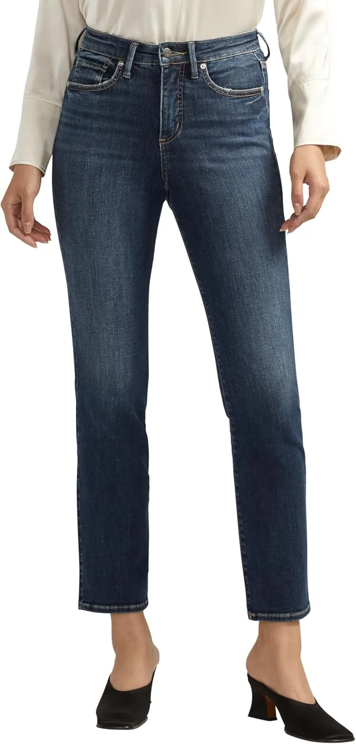 

Silver Jeans Co. Женские джинсы Isbister с высокой посадкой и прямыми штанинами