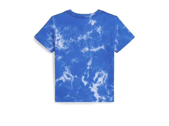 Футболка с принтом хлопок Logo Tie-Dye Cotton Tee Polo Ralph Lauren Kids, Vessel Blue — фото 2