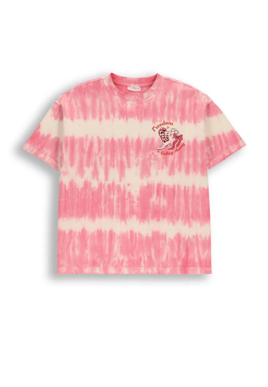 Футболка с принтом tie-dye Coccodrillo, розовый