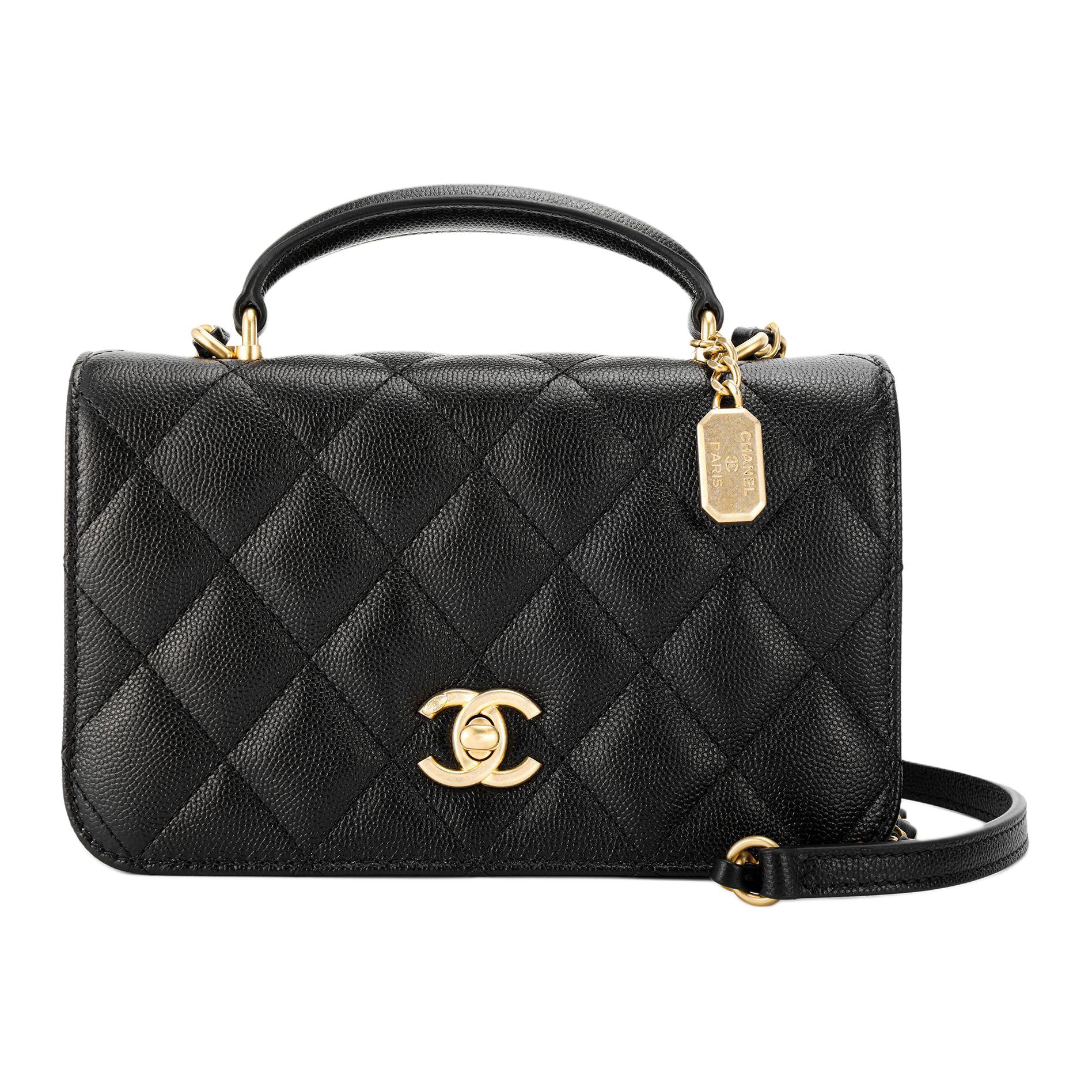 

CHANEL Сумка через плечо мини женская черная