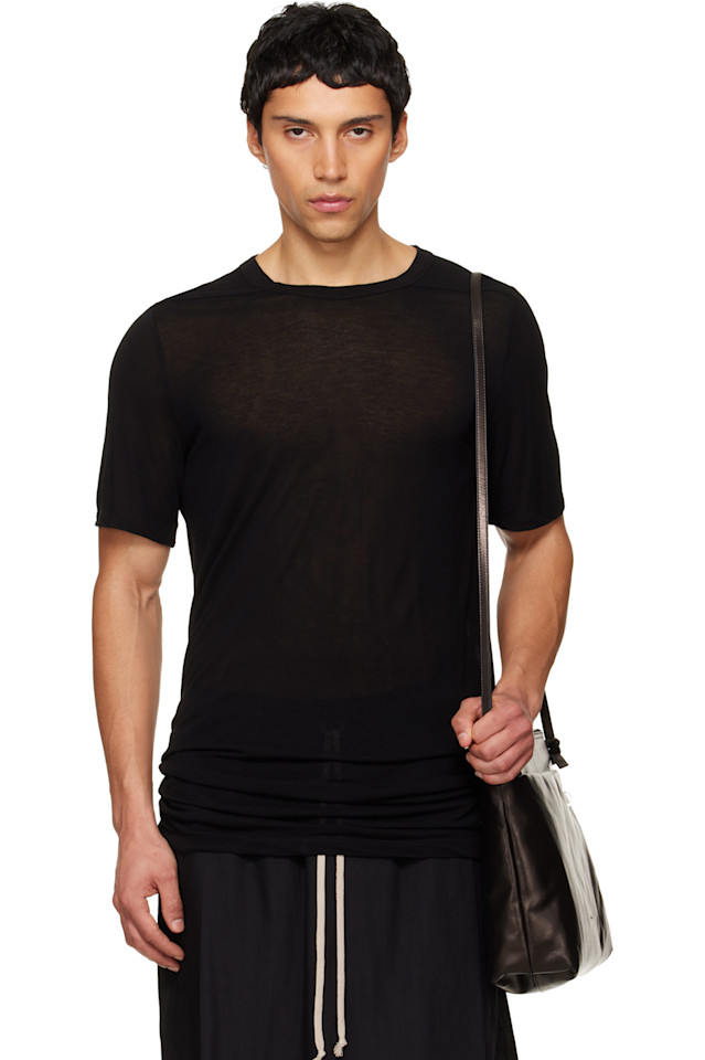 

Шелковая футболка храмового уровня Rick Owens, черный