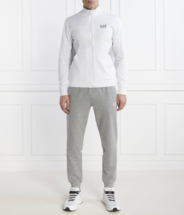 

Спортивный костюм Ea7 Regular Fit, белый / серый