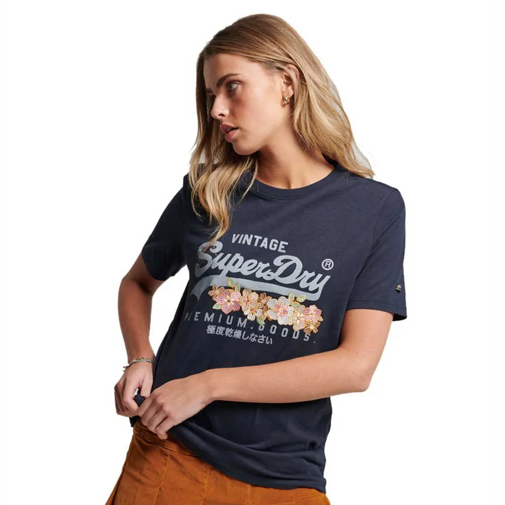 

Футболка Superdry Vintage Vl Prem G Floral, синий