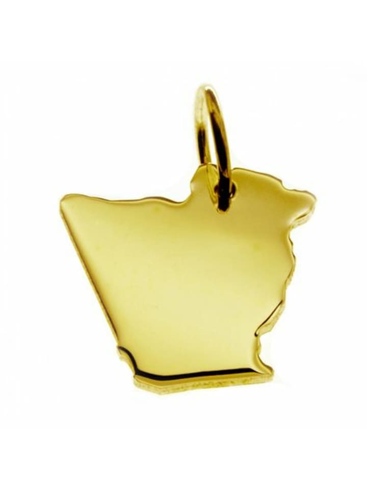 

Schmuckador Кулон с изображением карты Алжира из цельного желтого золота 333 пробы