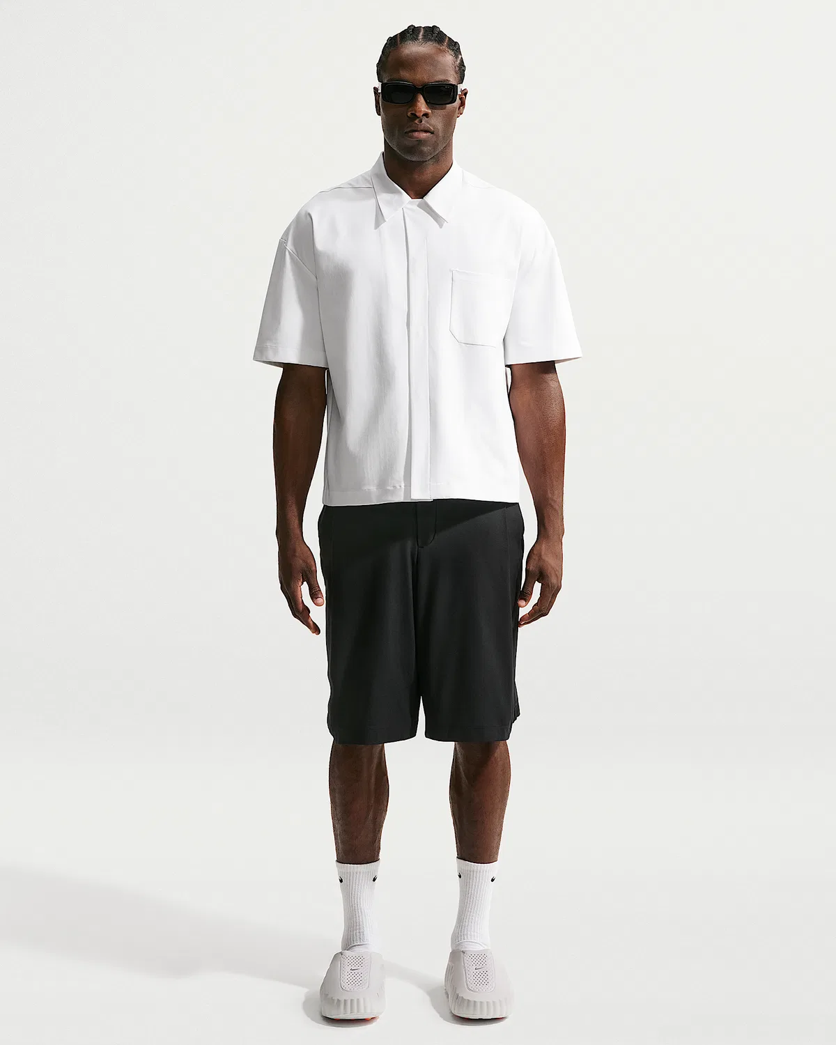 Мужская рубашка Dri-FIT UV на пуговицах Nike 24.7 PerfectStretch, White/Sail/Photon Dust — фото 4