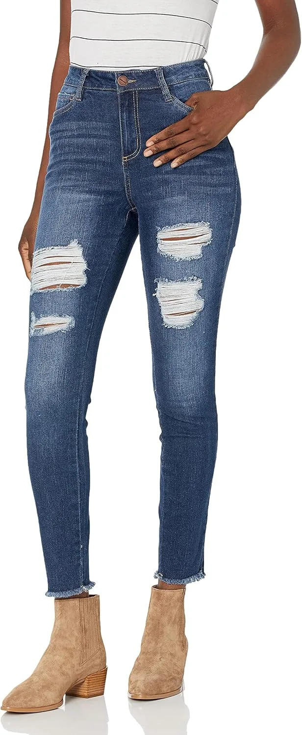 

Женские скинни джинсы Dollhouse с эффектом разрушения