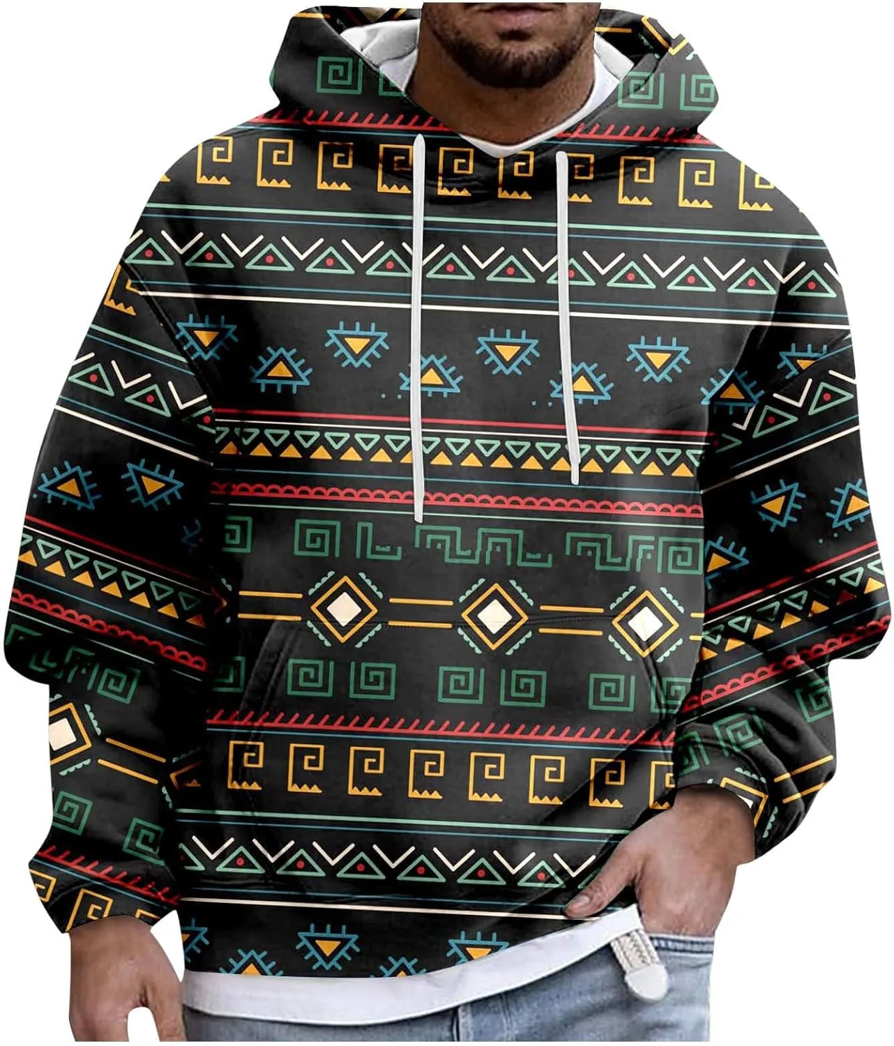 

Толстовка с капюшоном African Wind, оверсайз, принт