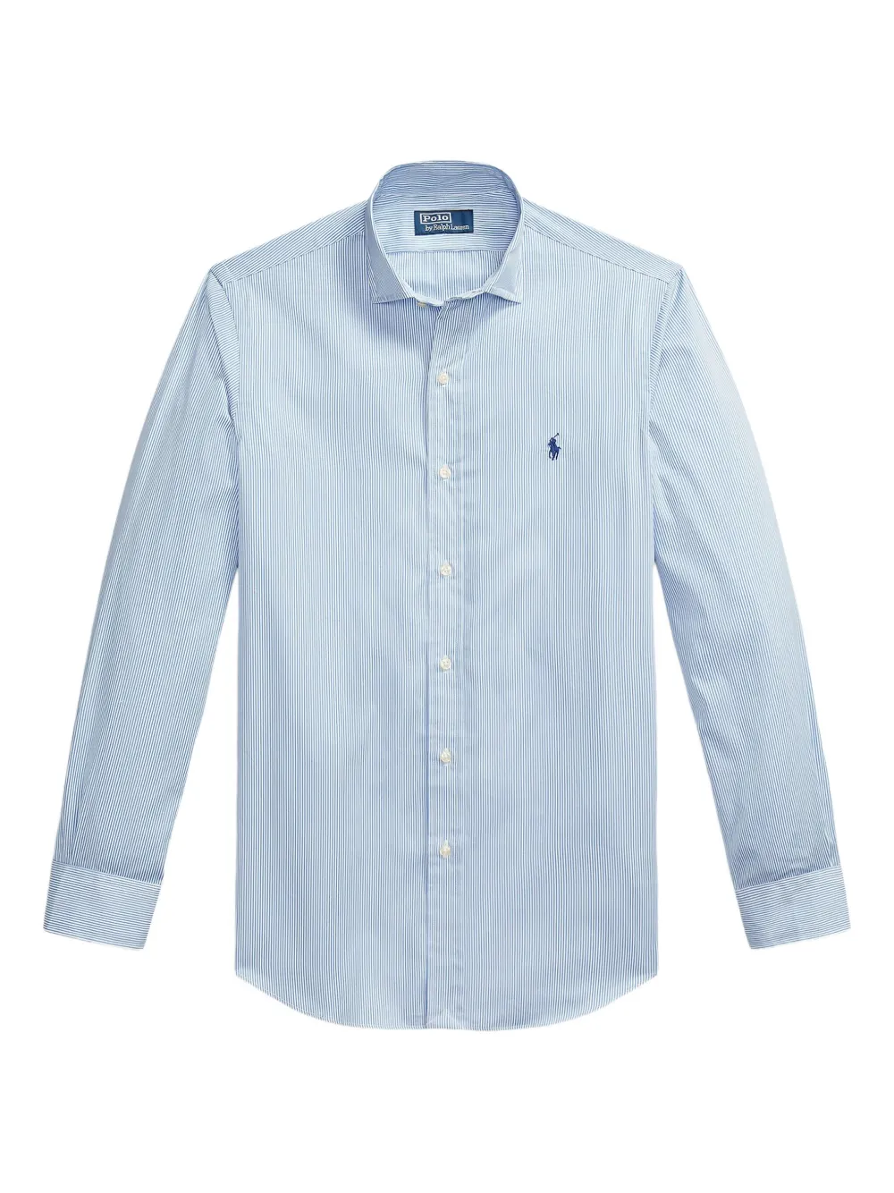 

Полосатая рубашка с вышивкой-логотипом POLO RALPH LAUREN, синий
