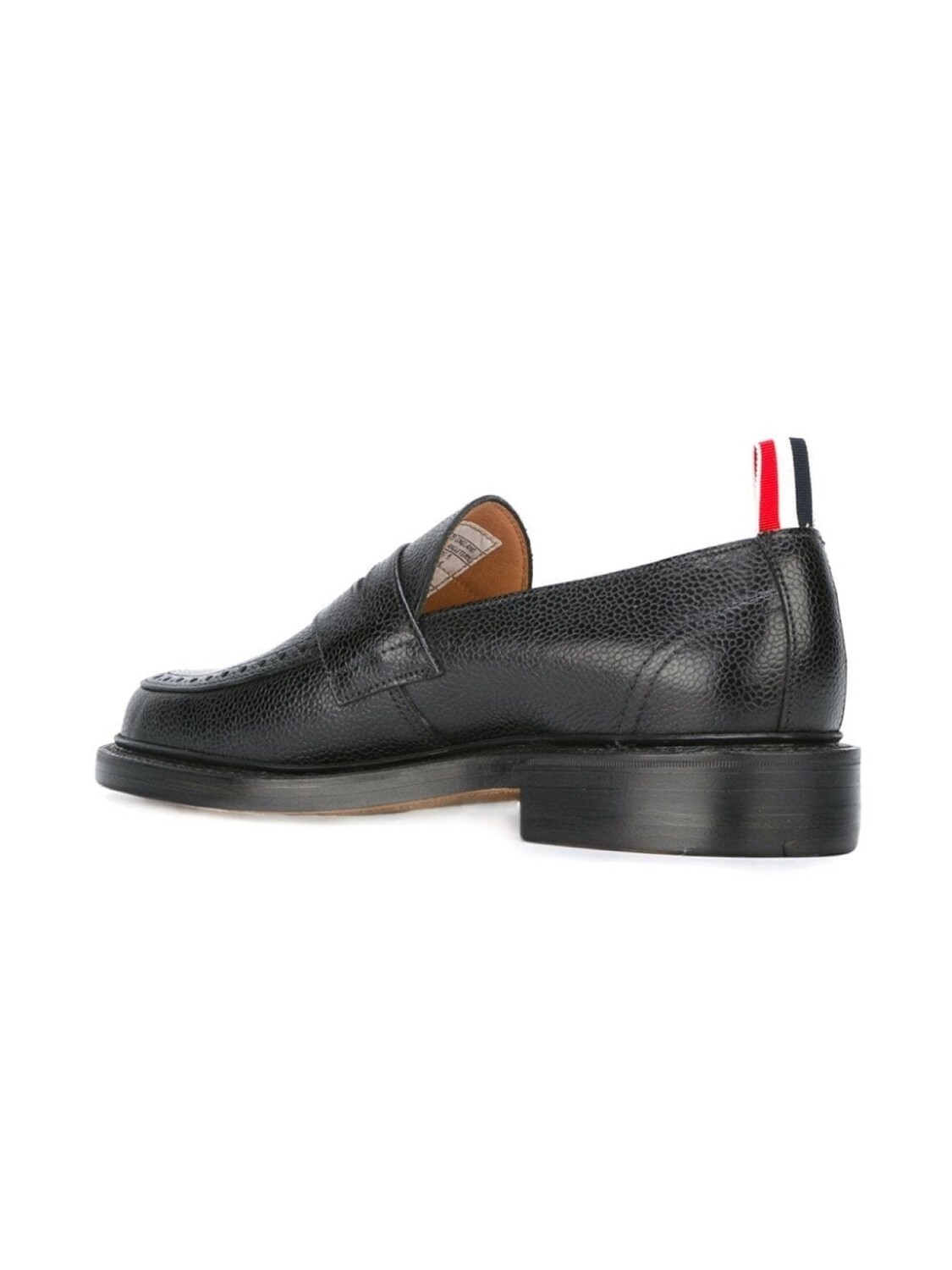 Thom Browne лоферы с контрастной петлей для подтягивания, черный — фото 4