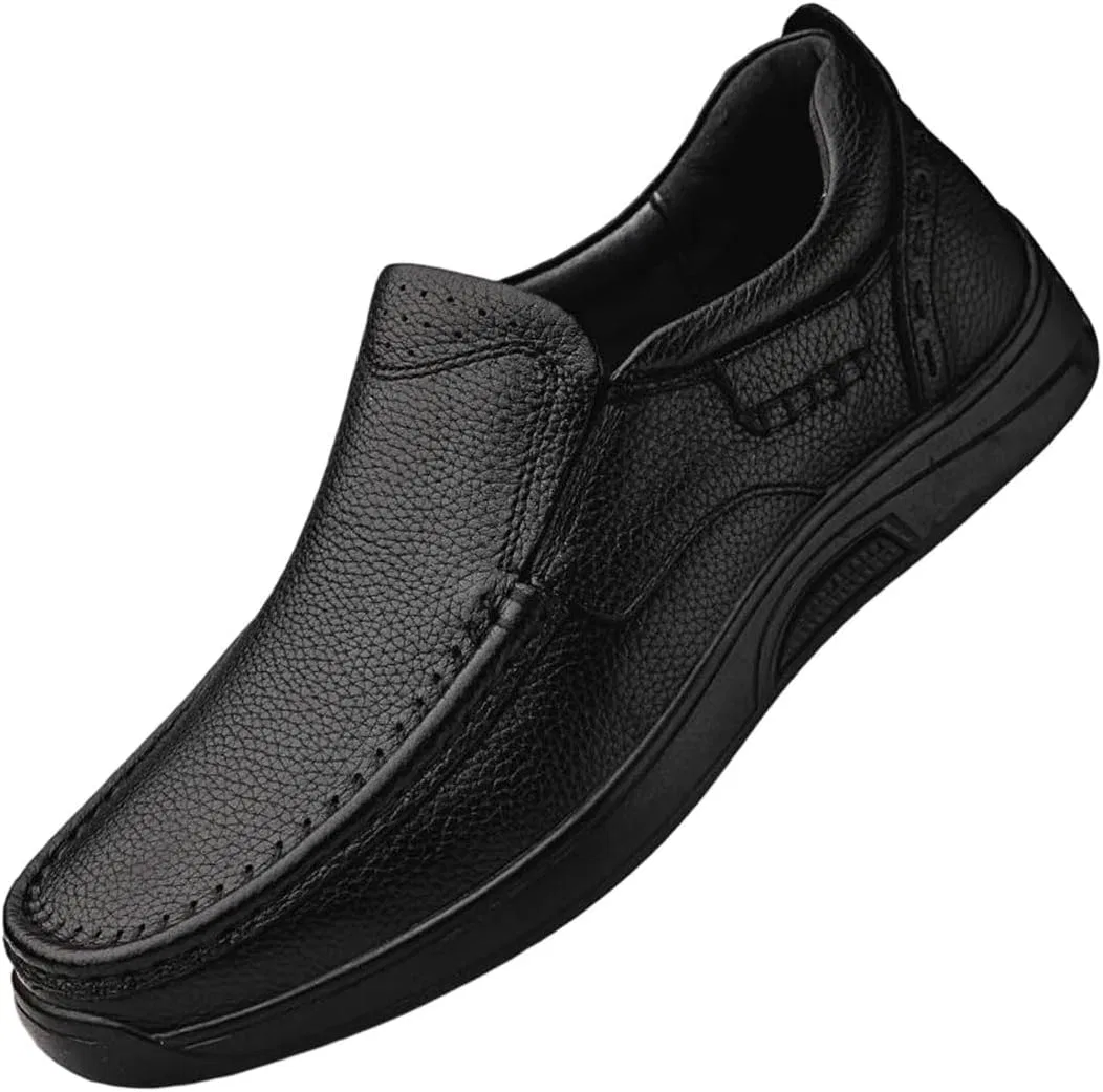Лоферы кожаные Men's Genuine Leather Loafers Black
