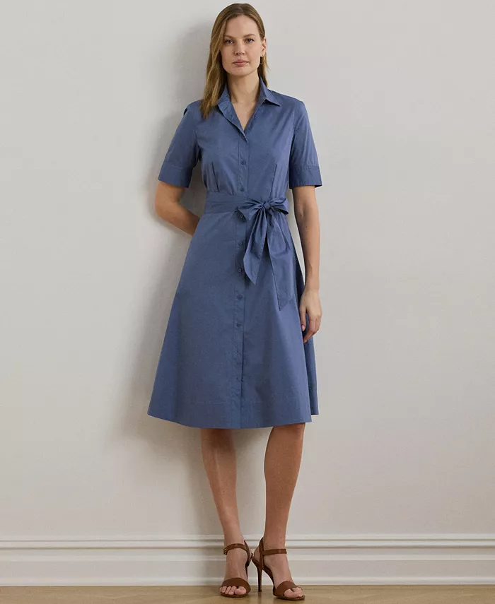 

Хлопковое платье-рубашка Lauren Ralph Lauren, черный