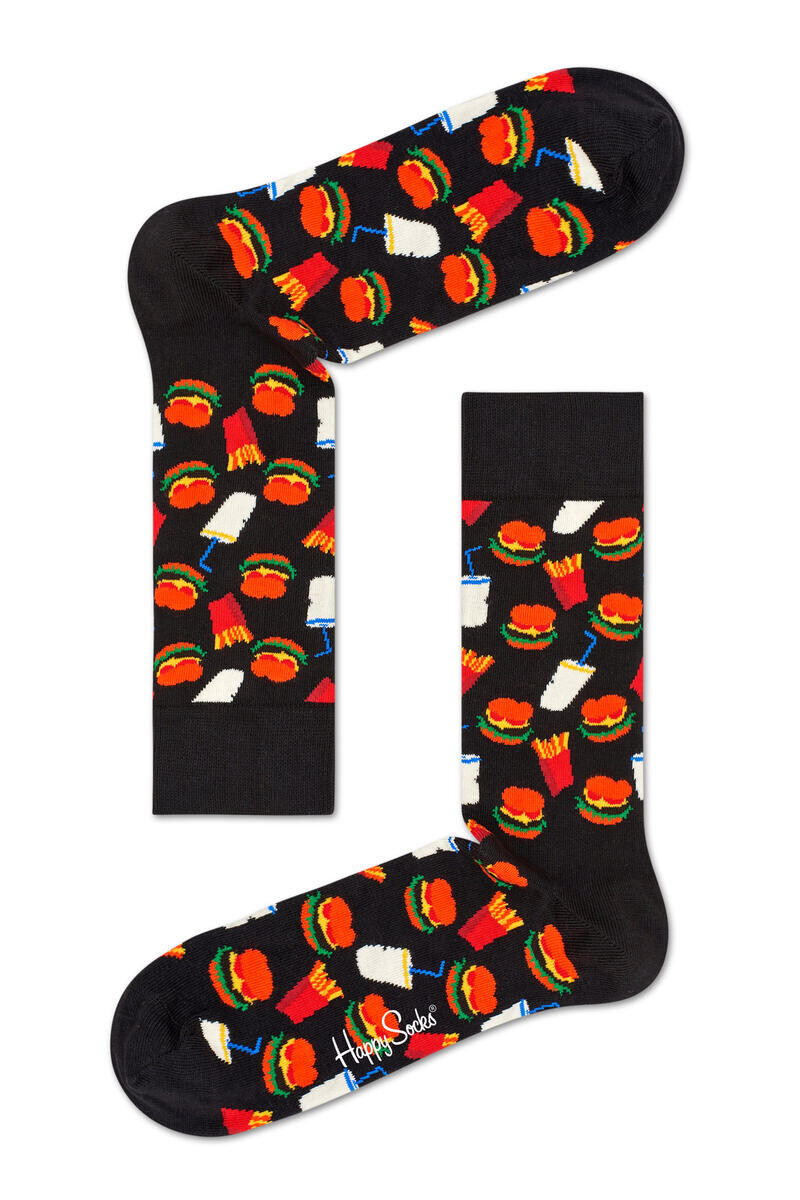 

Носок-гамбургер Happy Socks, черный