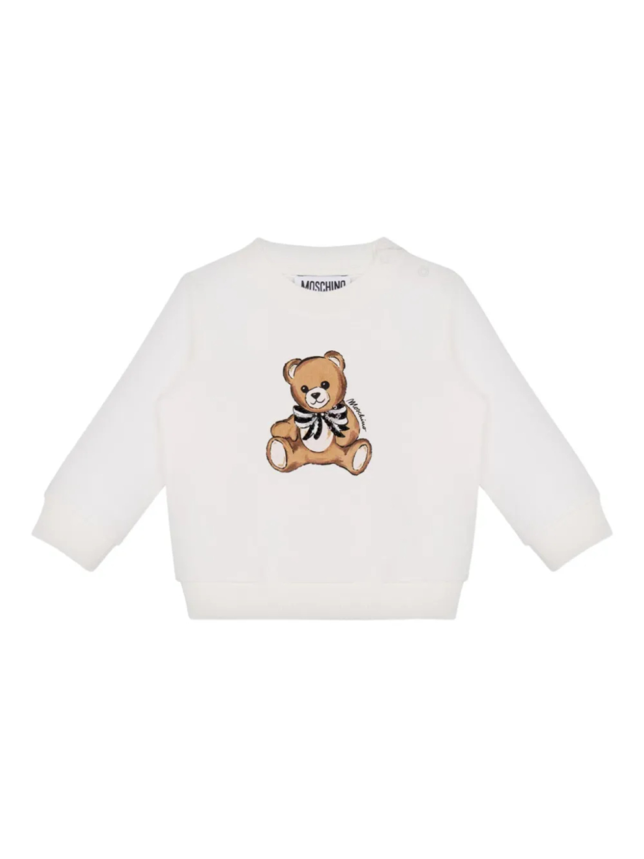 

Толстовка с принтом плюшевого мишки Moschino Kids, белый