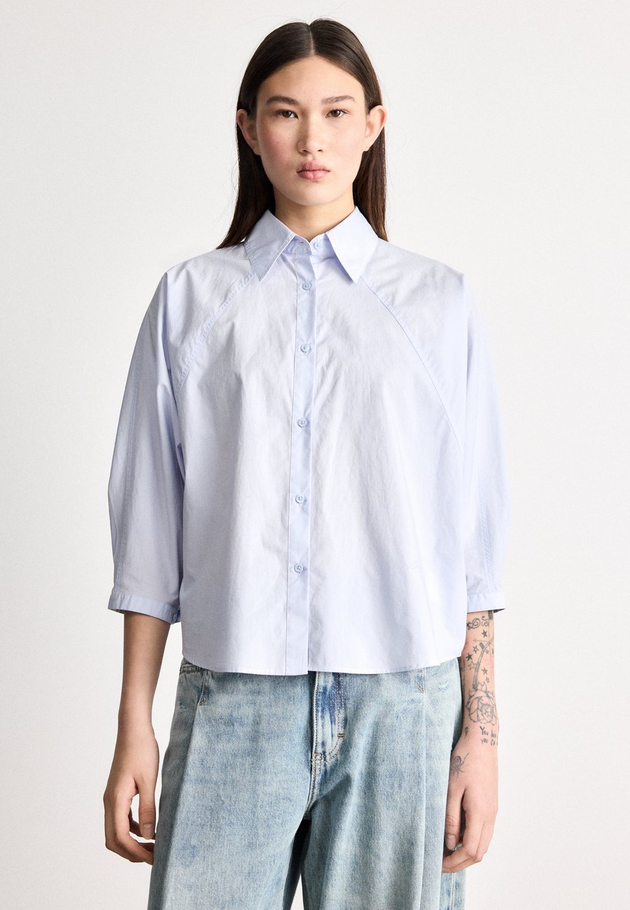 

Блуза BOSS BELENTA, Light Pastel Blue/Light Blue