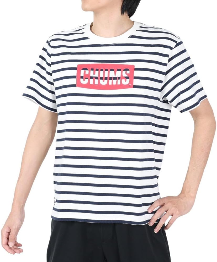 

Мужская футболка с логотипом CHUMS, белый/темно-синий
