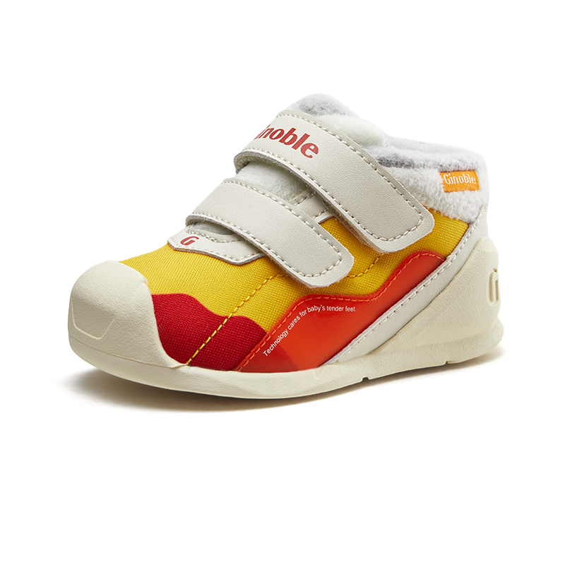 

Нескользящие и износостойкие теплые низкие туфли для малышей GINOBLE, желтый/слоновая кость/белый/красный/оранжевый