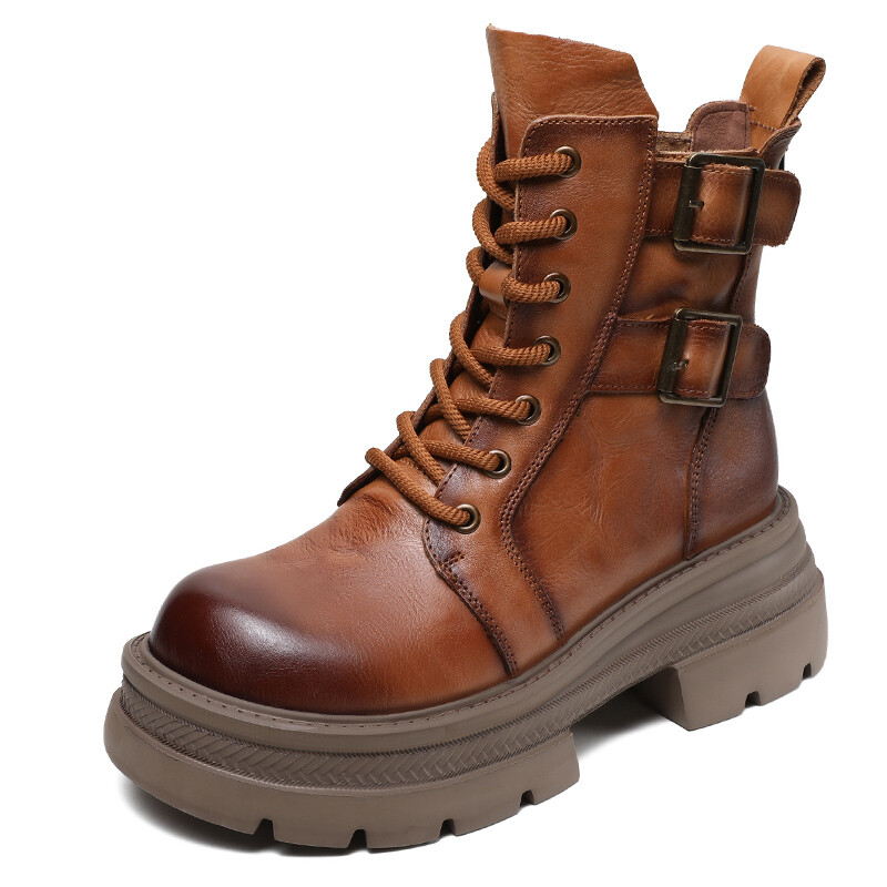 

Ботинки Martin Boot женские Baibianzhiheren, желтый