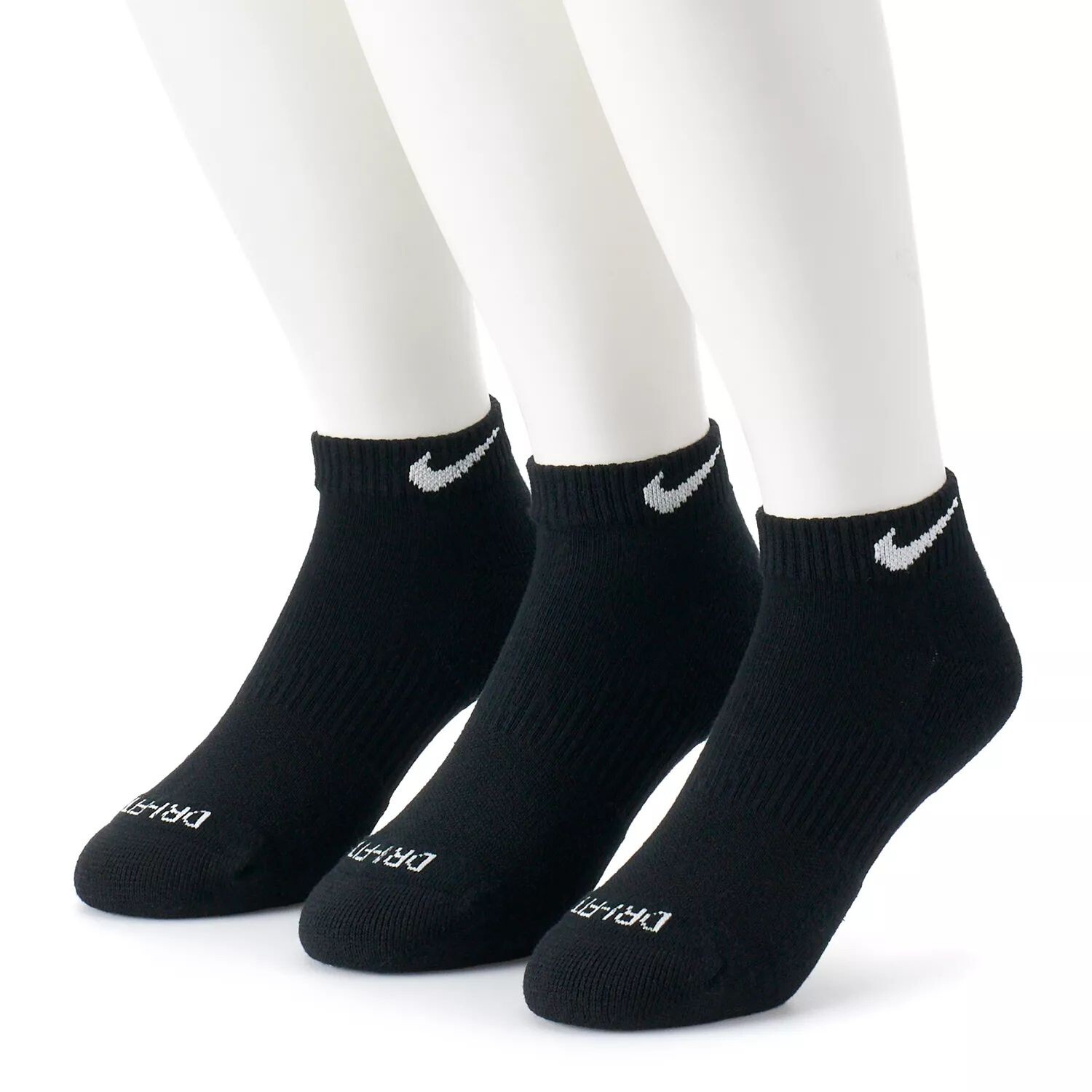 Мужские низкие спортивные носки Everyday Plus Cushion, три пары Nike, черный — фото 2