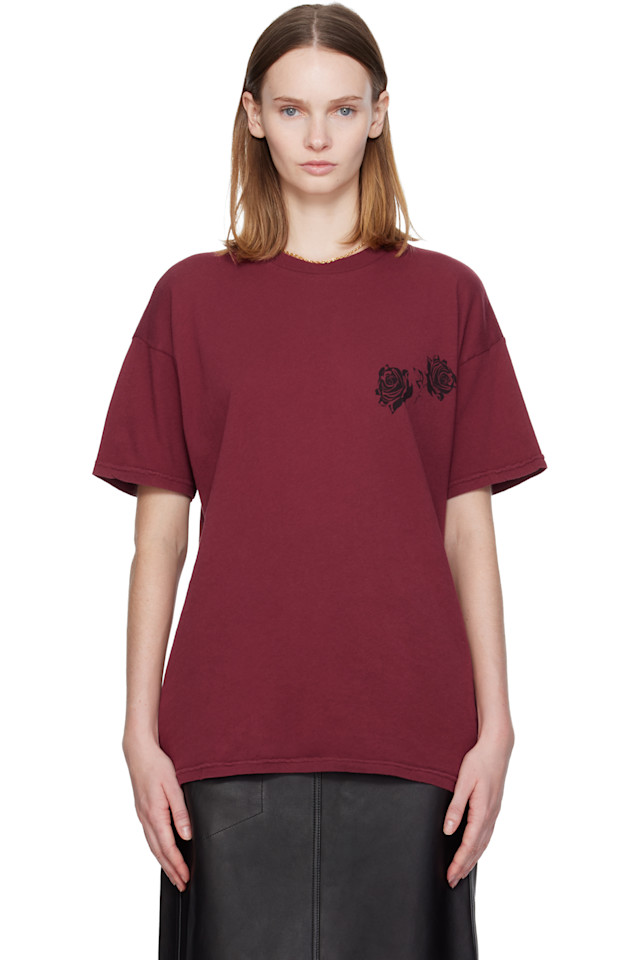 

Футболка с простой надписью "Пословица" Willy Chavarria, красный