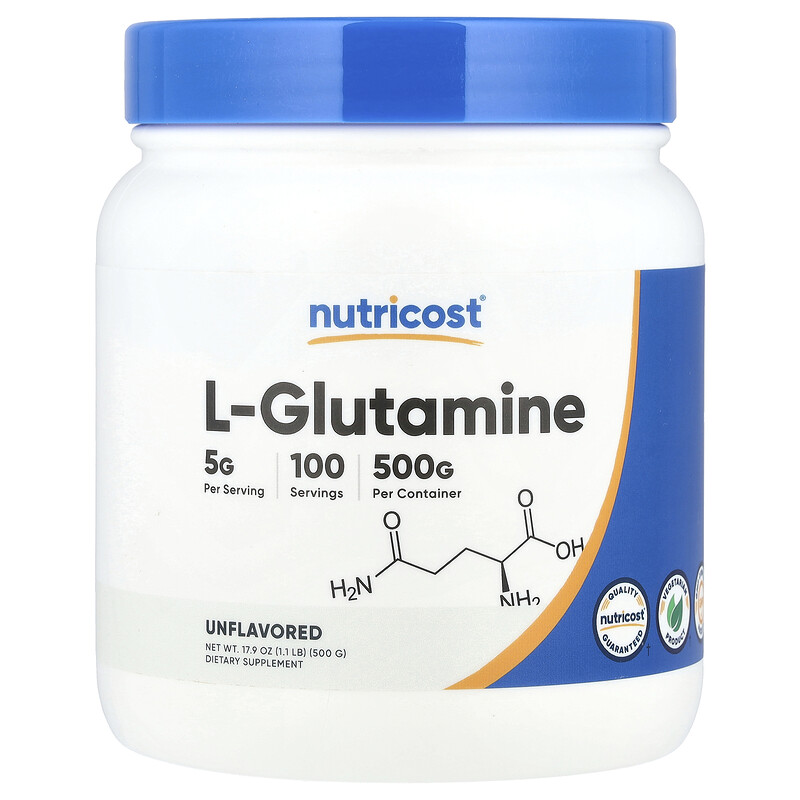 

Nutricost, L-глютамин, без добавок, 500 г (17,9 унции)