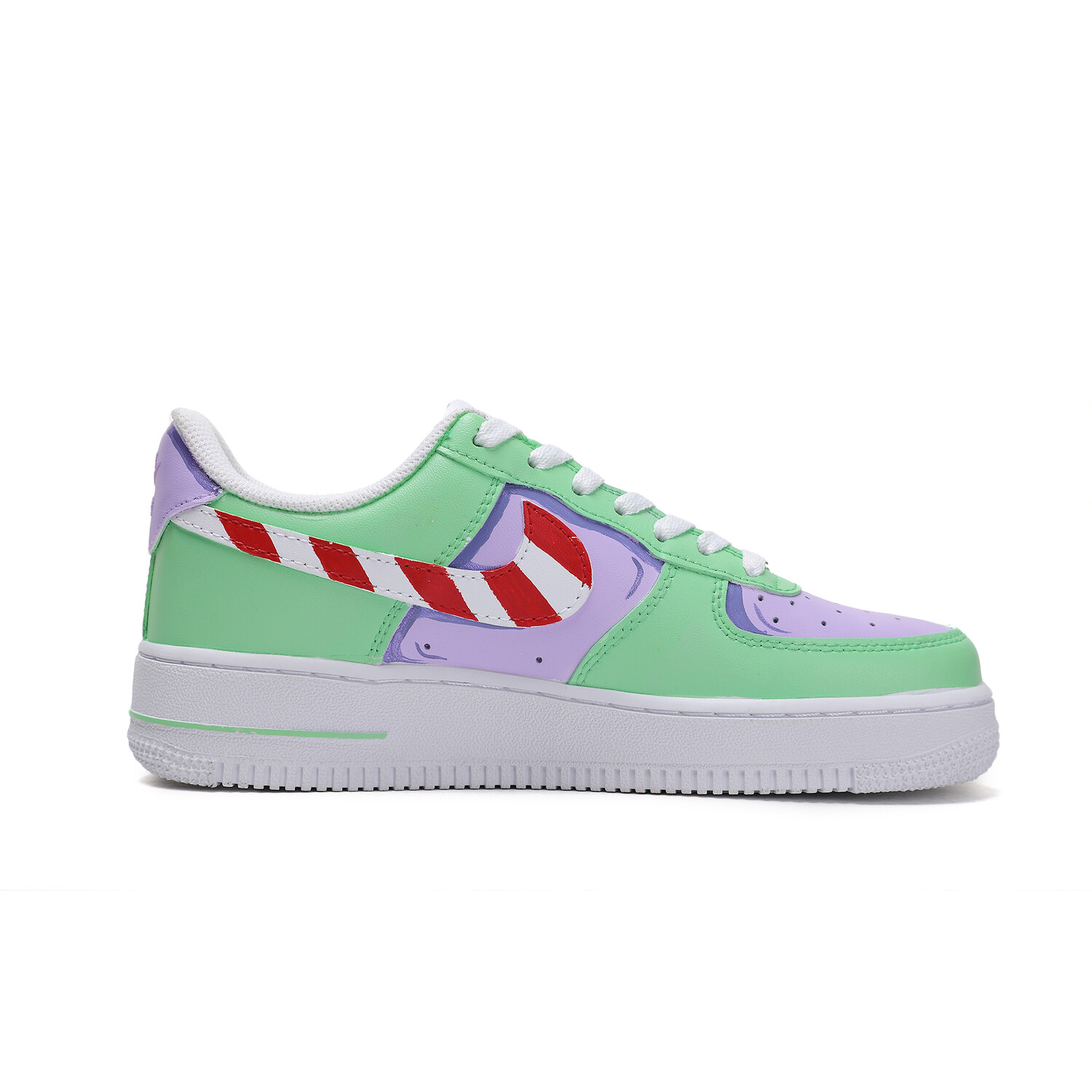 

Кроссовки Nike Air Force 1 Skateboarding Shoes Women's Low-top White/Red/Green/Purple, белый