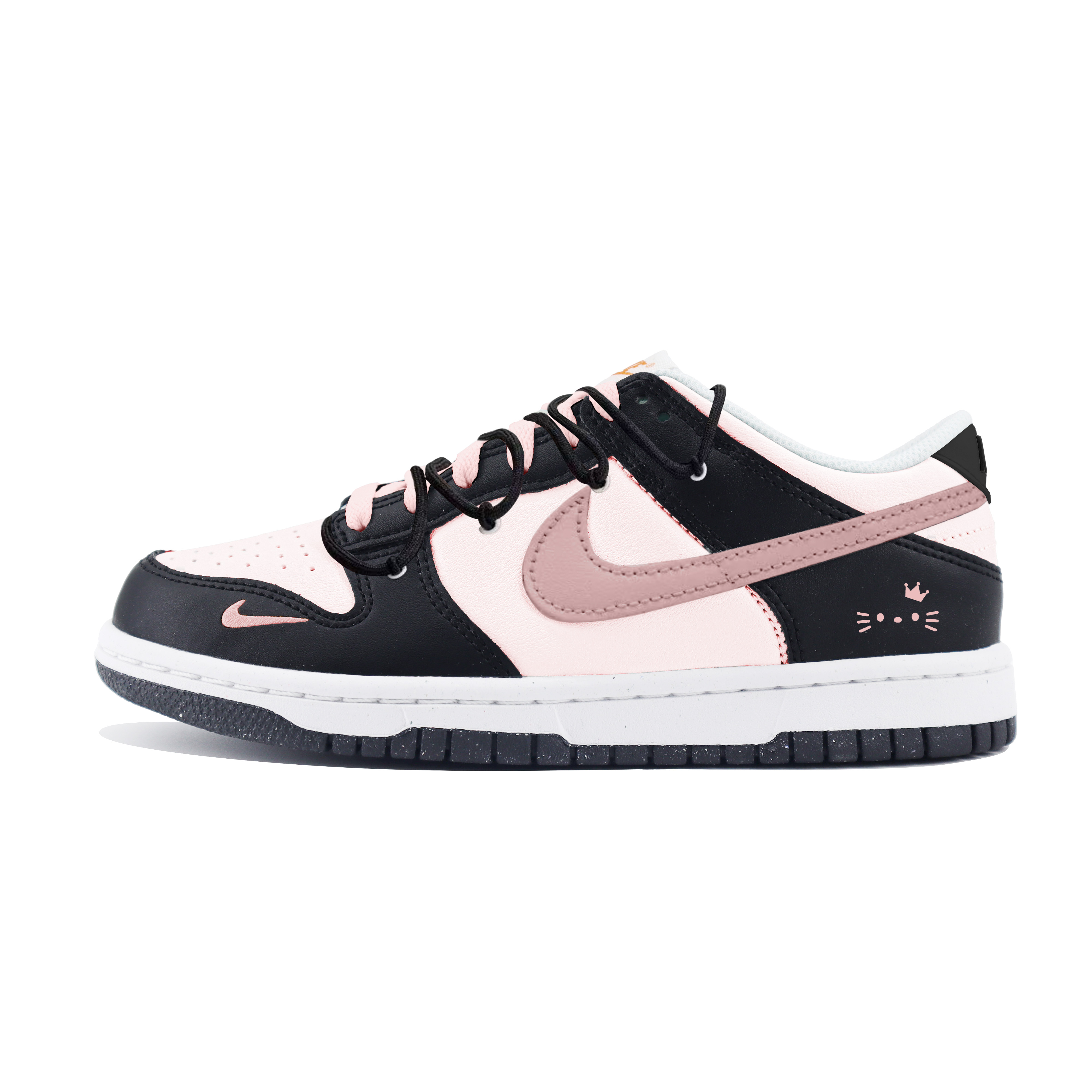 

Кроссовки для скейтбординга Dunk Shanghai Style Sweetheart с нескользящей подошвой и износостойкими лифами для детей и подростков Nike, черный/розовый