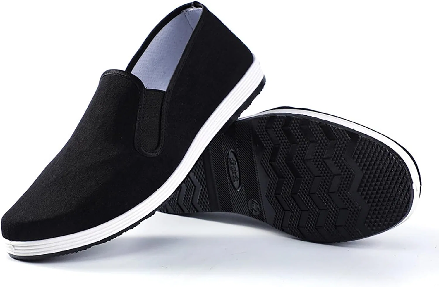 Мужские туфли-лоферы Chinese Kung Fu Shoes, Tai Chi Shoes, модель Traditional Old Beijing Slippers, черный OOYAYA