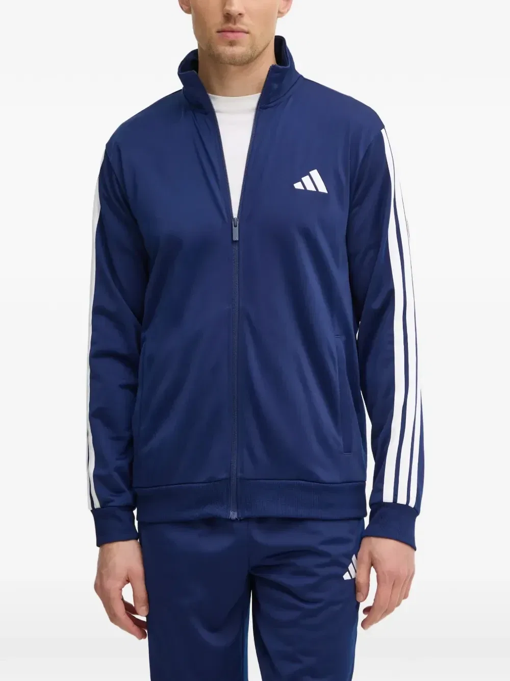 Спортивный костюм на молнии с боковыми полосками Adidas, синий