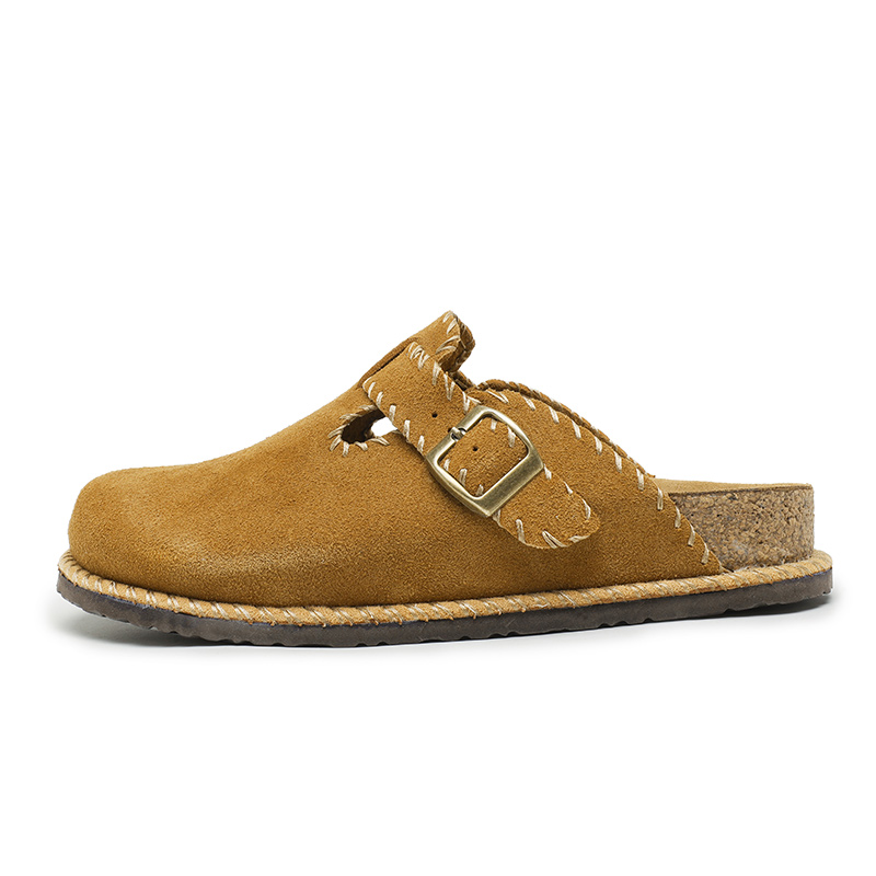 

DIKENROK Стойкие к истиранию противоскользящие домашние тапочки с закрытым носком унисекс - земляной желтый, цвет Earth Yellow