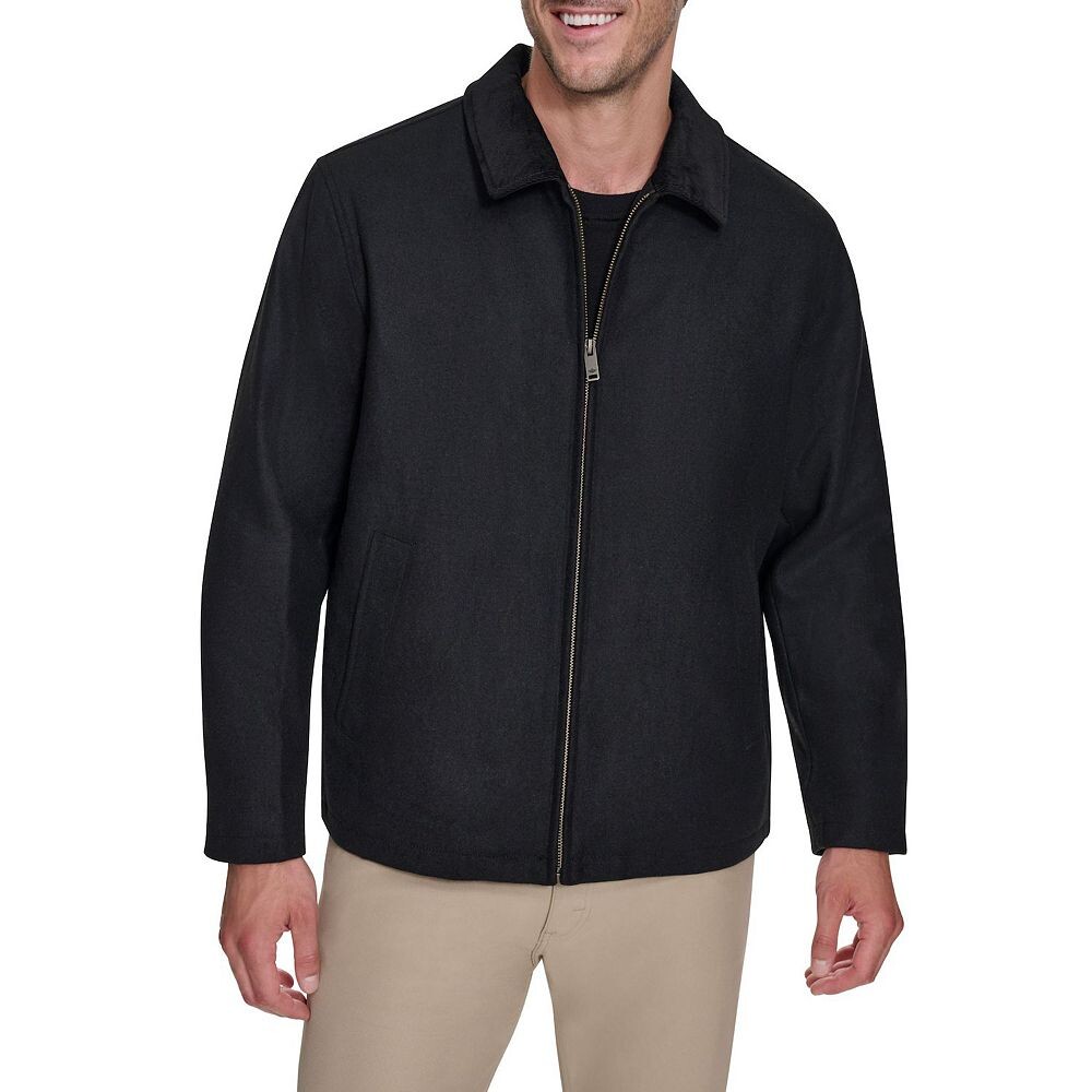 

Короткое шерстяное пальто с вельветовым воротником Big & Tall Dockers, черный
