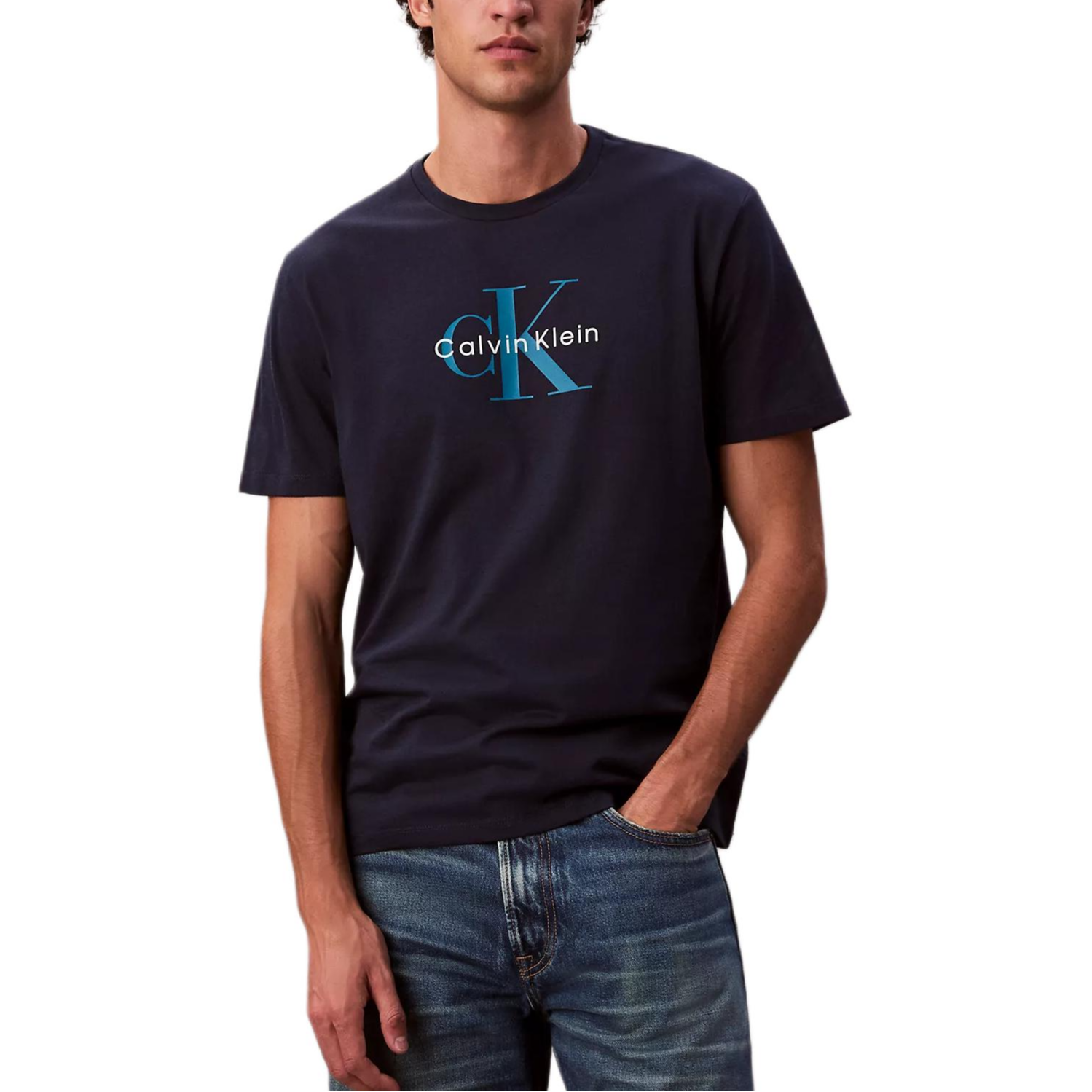 Футболка Calvin Klein Monologo, темно-синий