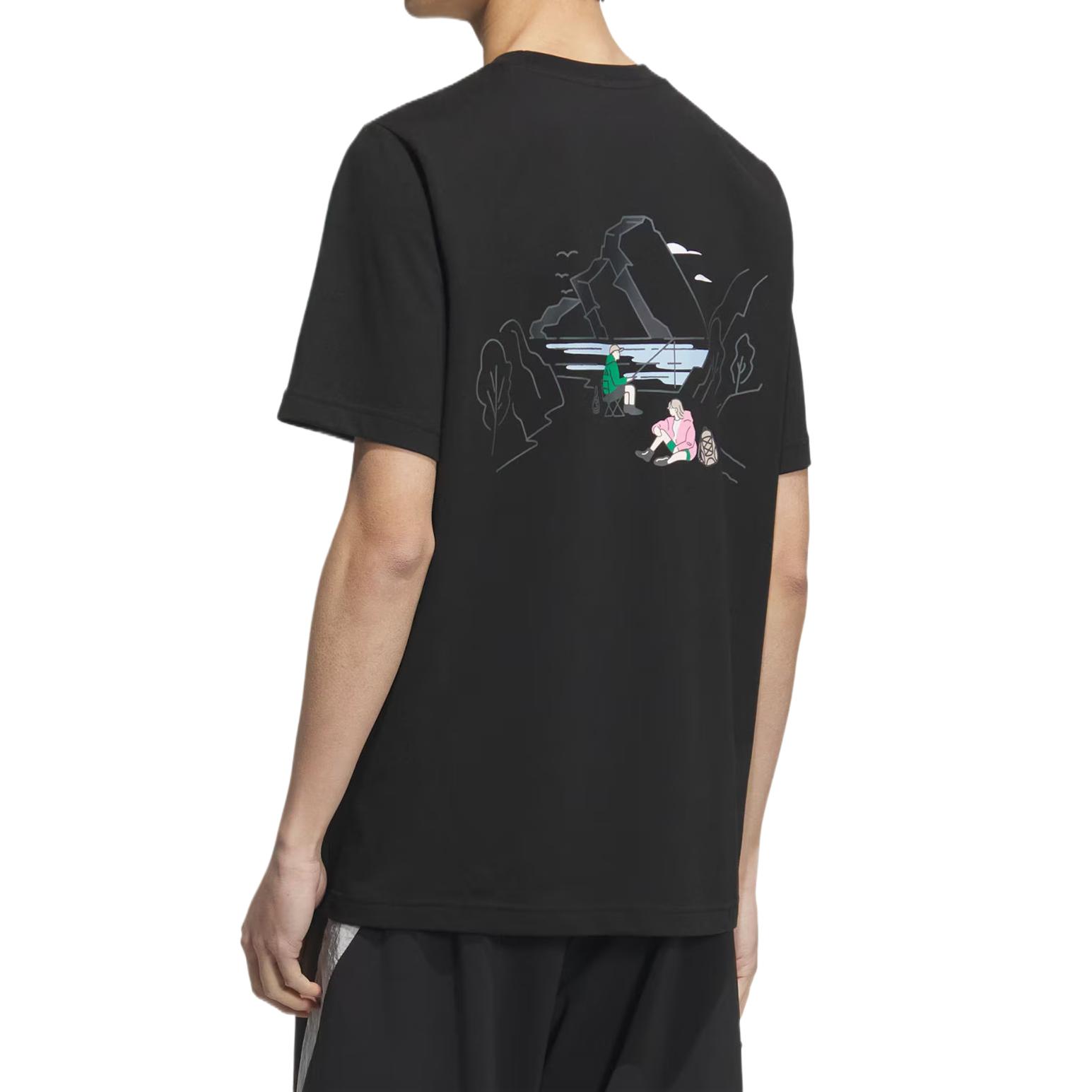 Adidas Графическая футболка с коротким рукавом Unisex Black — фото 3