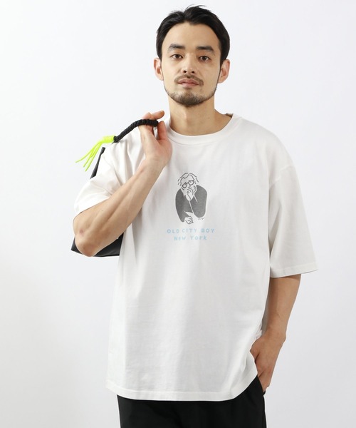 

Футболка с ручным принтом BAYFLOW, кремовая