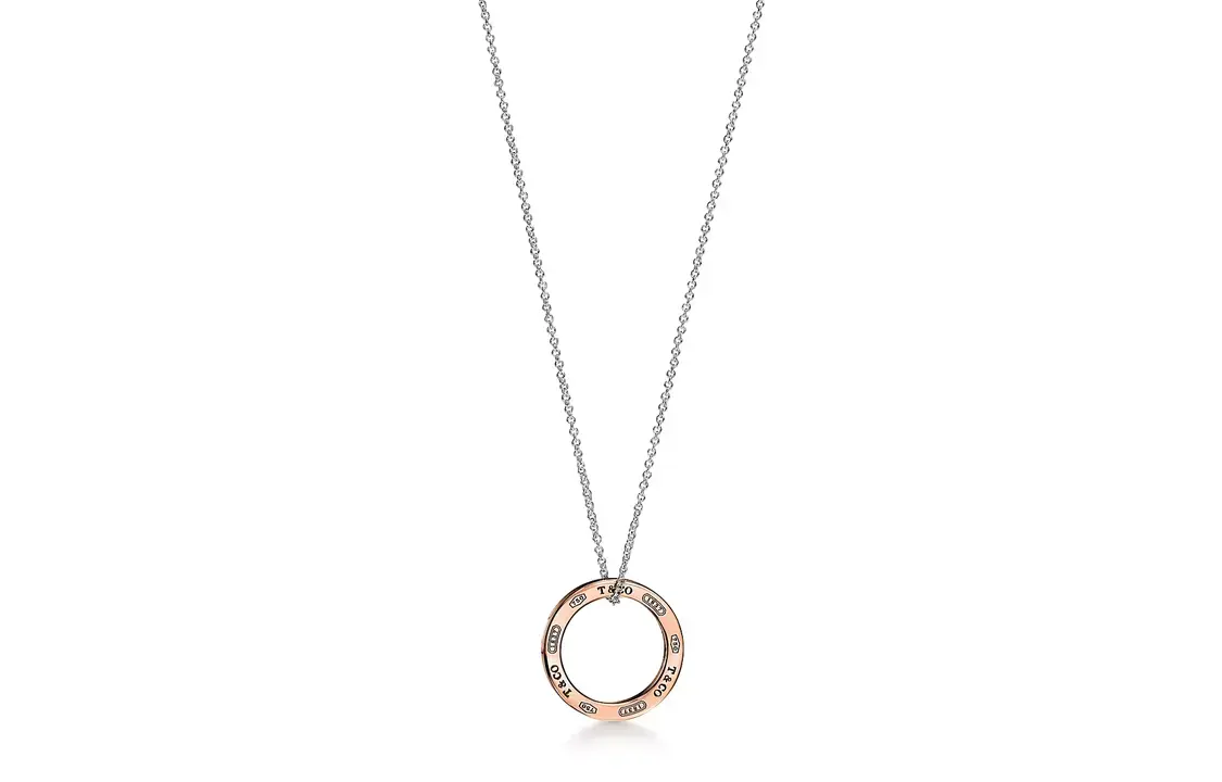 

TIFFANY & CO. 1838 18K Rose Gold, Sterling Silver 925 ожерелье Unisex Rose Gold