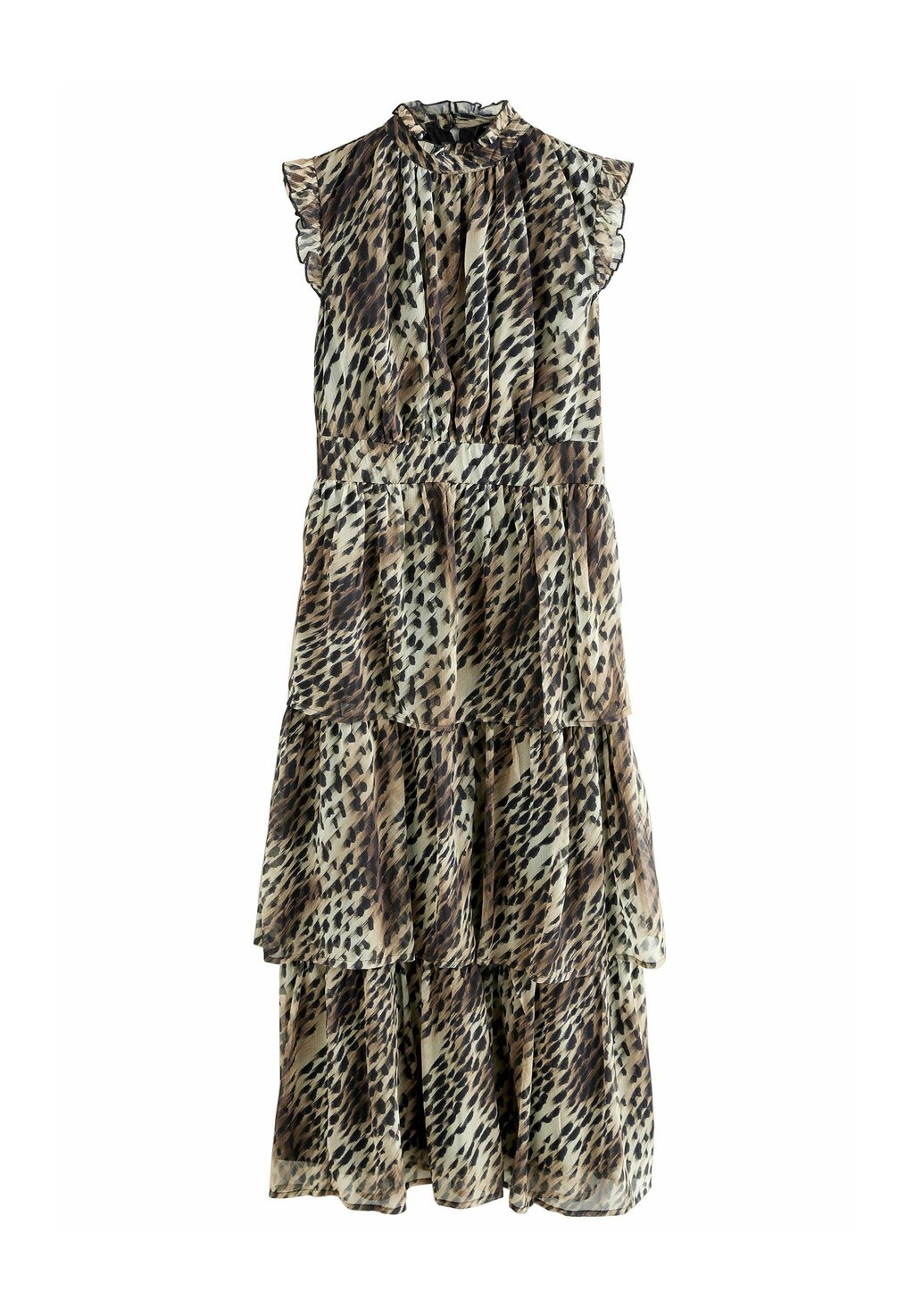 

Платье макси PRINTED HIGH NECK TIERED Next, черный