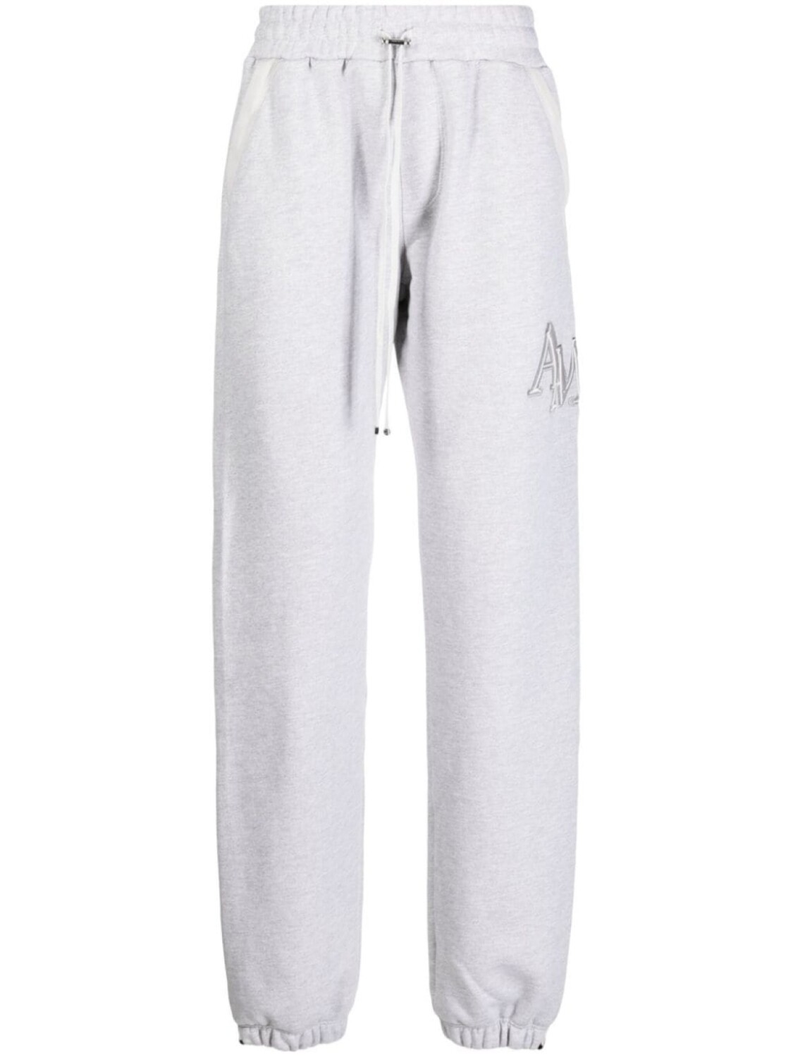 

AMIRI спортивные брюки Staggered с вышитым логотипом, серый