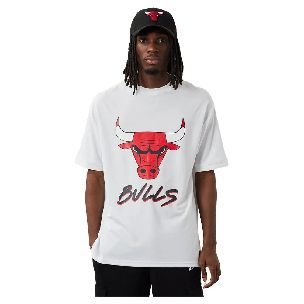 

Футболка с коротким рукавом New Era Chicago Bulls NBA Script Mesh, белый